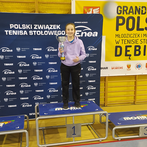 Rudzianka Marysia Toborek drugą młodziczką Grad Prix Polski Młodzików w tenisie stołowym!