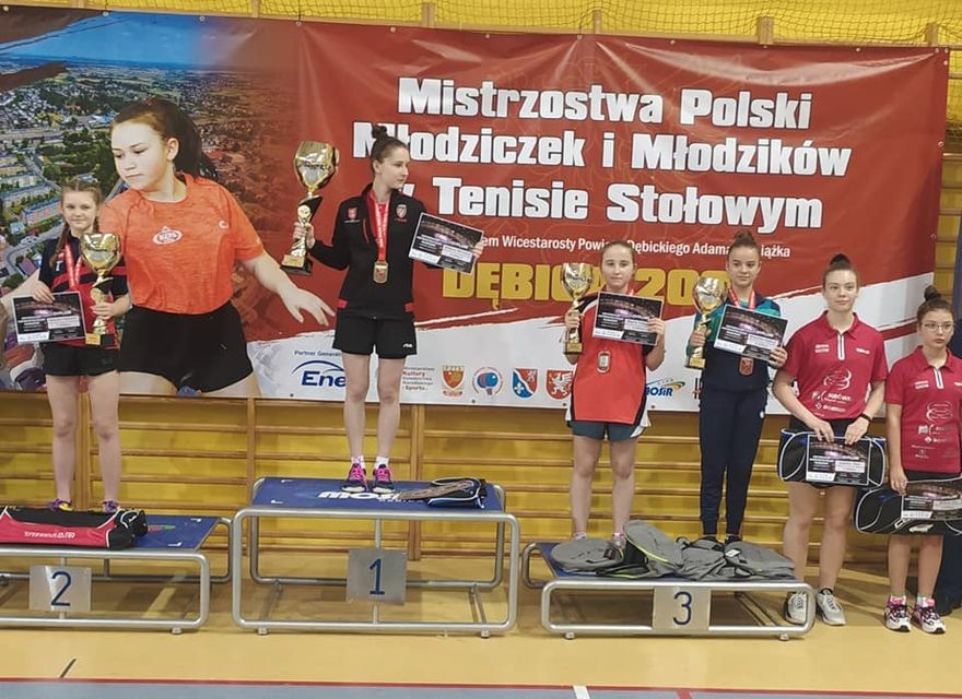 Marysia Toborek z brązowym medalem w Mistrzostwach Polski Młodziczek w tenisie stołowym